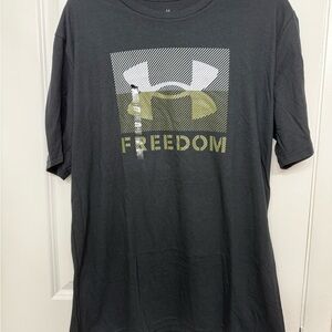 Under Armour Men's Black and Olive Freedom Tee